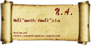 Németh Amázia névjegykártya
